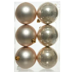 KAEMINGK Lot de 6 boules de Noël (D80 mm) Aravis Perle