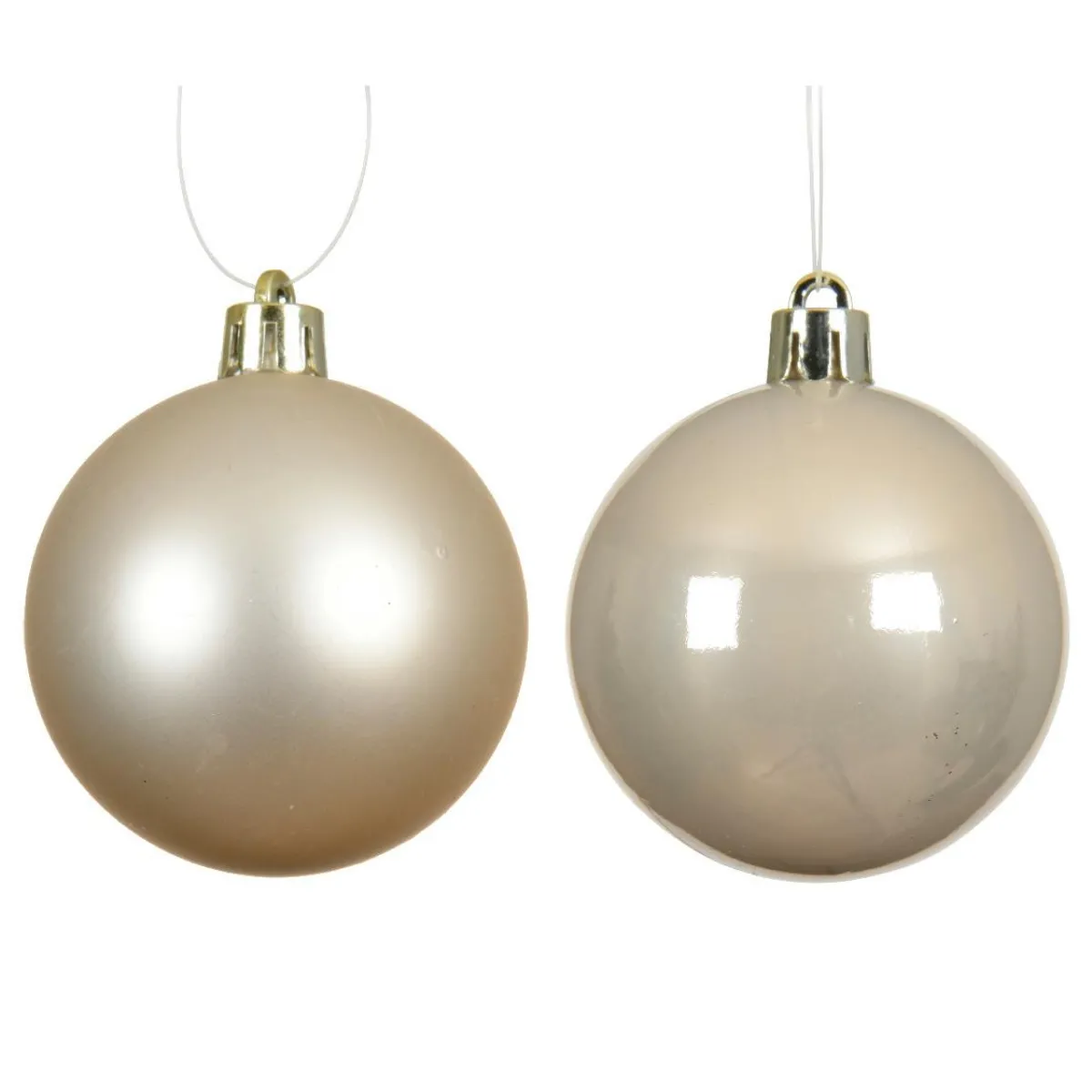 KAEMINGK Lot de 6 boules de Noël (D80 mm) Aravis Perle