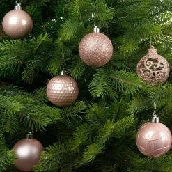KAEMINGK Lot de 37 boules de Noël (D60 mm) Alpine Mix Rose poudré Outlet