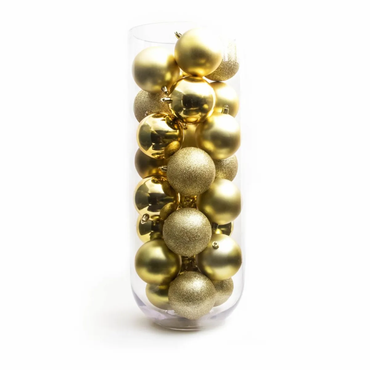 EMINZA Lot de 30 boules de Noël (D80 mm) New Alpine Or New