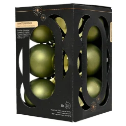 KAEMINGK Lot de 12 boules de Noël (D60 mm) Aravis Vert romarin Best
