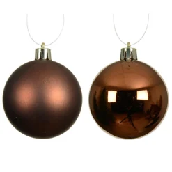 KAEMINGK Lot de 4 boules de Noël (D100 mm) Aravis Brun café Discount