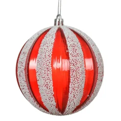 KAEMINGK Lot de 12 boules de Noël (D80 mm) Fantasia perlées et blanc Rouge Online