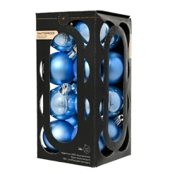 KAEMINGK Lot de 16 boules de Noël (D40 mm) Aravis Bleu Ciel Best