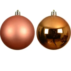 KAEMINGK Lot de 4 boules de Noël (D100 mm) Aravis Orange Online