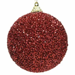 KAEMINGK Lot de 12 boules de Noël (D80 mm) Sury Rouge New
