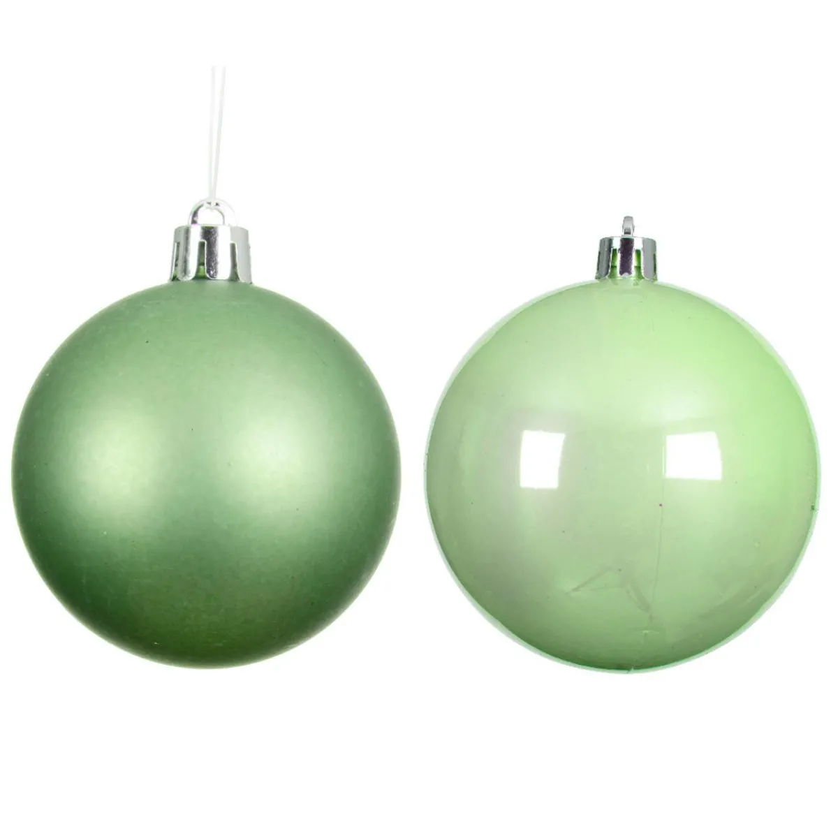 KAEMINGK Lot de 12 boules de Noël (D60 mm) Aravis Vert thé matcha Vert matcha Hot