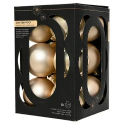 KAEMINGK Lot de 12 boules de Noël (D60 mm) Aravis Perle New
