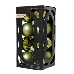 KAEMINGK Lot de 16 boules de Noël (D40 mm) Aravis Vert romarin New