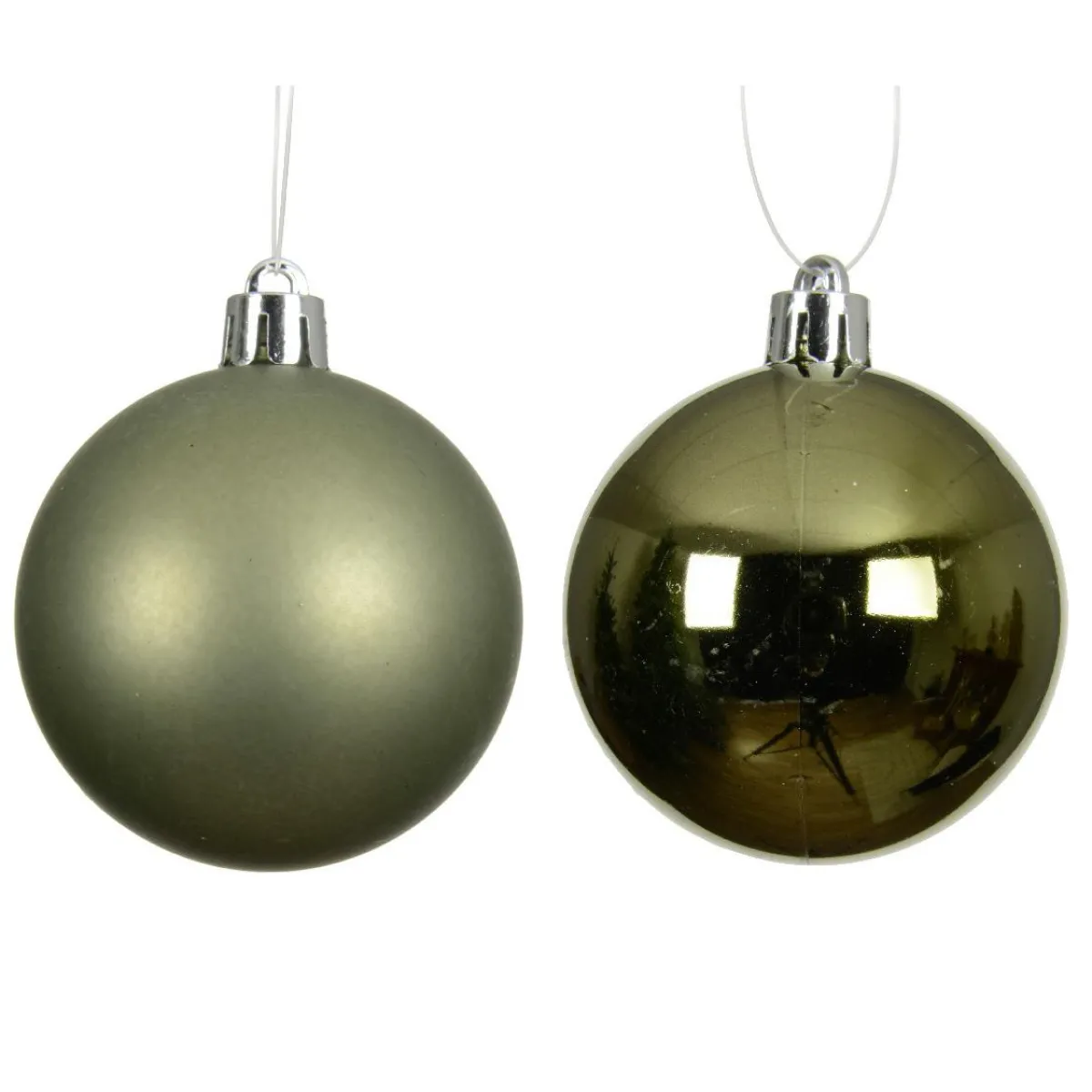 KAEMINGK Lot de 16 boules de Noël (D40 mm) Aravis Vert romarin New