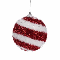 KOOPMAN Lot de 3 boules de Noël (D80 mm) Nébuleuse Rouge Outlet