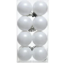 KAEMINGK Lot de 16 boules de Noël (D40 mm) Aravis Blanc Outlet
