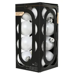 KAEMINGK Lot de 16 boules de Noël (D40 mm) Aravis Blanc Outlet