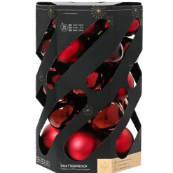 KAEMINGK Lot de 30 boules de Noël (D60 mm) Aravis Bordeaux Clearance