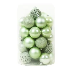 KAEMINGK Lot de 35 boules de Noël (D60 mm) Aravis mix Vert matcha Online