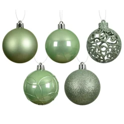 KAEMINGK Lot de 35 boules de Noël (D60 mm) Aravis mix Vert matcha Online