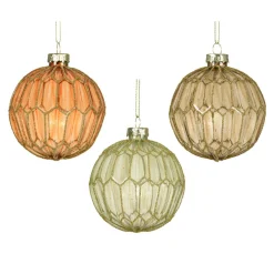 KAEMINGK Lot de 12 boules de Noël en verre (D80 mm) Chic pailleté or Multicolore Online