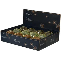KAEMINGK Lot de 12 boules de Noël en verre (D80 mm) Chic pailleté or Multicolore Online