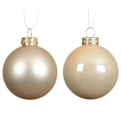 KAEMINGK Lot de 4 boules de Noël en verre (D100 mm) Boréal Perle Best