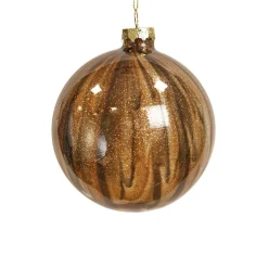 KOOPMAN Lot de 9 boules de Noël en verre (D100 mm) New York Brun scintillant Marron Online