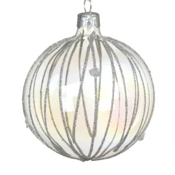 KAEMINGK Lot de 6 boules de Noël en verre (D80 mm) Ice Transparent irisé Clearance