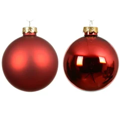 KAEMINGK Lot de 4 boules de Noël en verre (D100 mm) Boréal Rouge Sale