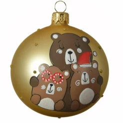 KAEMINGK Lot de 6 boules de Noël en verre (D80 mm) Family Or Discount