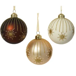 KAEMINGK Lot de 12 boules de Noël en verre (D80 mm) Noël en fête Multicolore Online