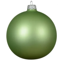 KAEMINGK Lot de 4 boules de Noël en verre (D100 mm) Arctique mate Thé Vert New