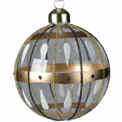 KAEMINGK Lot de 3 boules de Noël en verre (D80 mm) Mailen Transparent Clearance