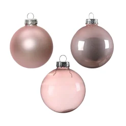 KAEMINGK Lot de 21 boules de Noël en verre Assorties Cristal Rose poudré Clearance