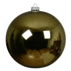 KAEMINGK Lot de 6 boules de Noël en verre (D80 mm) Arctique brillante Vert romarin