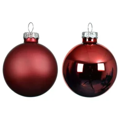 KAEMINGK Lot de 4 boules de Noël en verre (D100 mm) Boréal Bordeaux New
