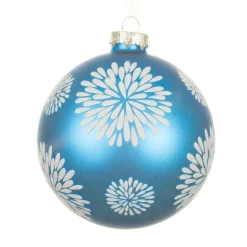 KAEMINGK Lot de 12 Boules de Noël en verre (D100 mm) Eclats célestes Bleu pétillant Outlet