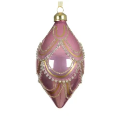 KAEMINGK Lot de 2 boules de Noël en verre (D60 mm) Élégance Gatsby Rose Vieux rose Discount
