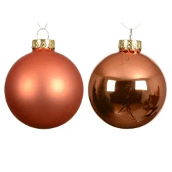 KAEMINGK Lot de 4 boules de Noël en verre (D100 mm) Boréal Orange Sale