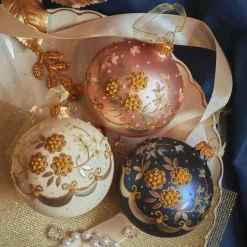 KAEMINGK Lot de 6 boules de Noël en verre (D80 mm) Rococo Multicolore Online