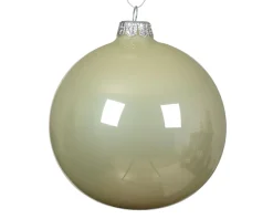KAEMINGK Lot de 6 boules de Noël en verre (D80 mm) Arctique brillante Menthe blanche Vert menthe Outlet