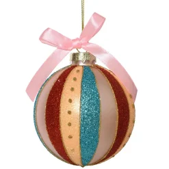 KAEMINGK Lot de 12 boules de Noël en verre (D80 mm) Rêverie Multicolore New