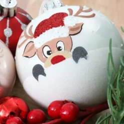 KAEMINGK Lot de 6 boules de Noël en verre (D80 mm) Filou Blanc Online