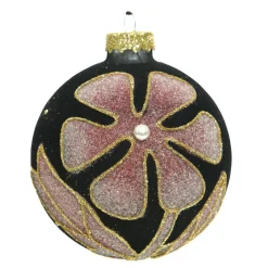 KAEMINGK Lot de 3 boules de Noël en verre (D80 mm) Verona Noir New