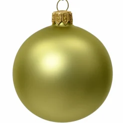 KAEMINGK Lot de 6 boules de Noël en verre (D80 mm) Arctique mates Pistache Hot