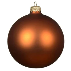 KAEMINGK Lot de 4 boules de Noël en verre (D100 mm) Arctique mate Citrouille Orange Citrouille Sale