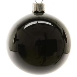 KAEMINGK Lot de 4 boules de Noël en verre (D100 mm) Arctique brillante Noir
