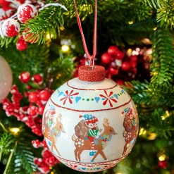 KAEMINGK Lot de 12 boules de Noël en verre (D80 mm) Elfes et rennes Multicolore