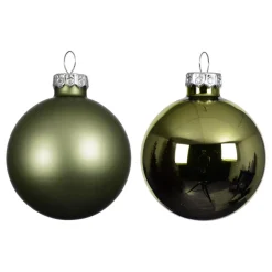 KAEMINGK Lot de 4 boules de Noël en verre (D100 mm) Boréal Vert romarin New