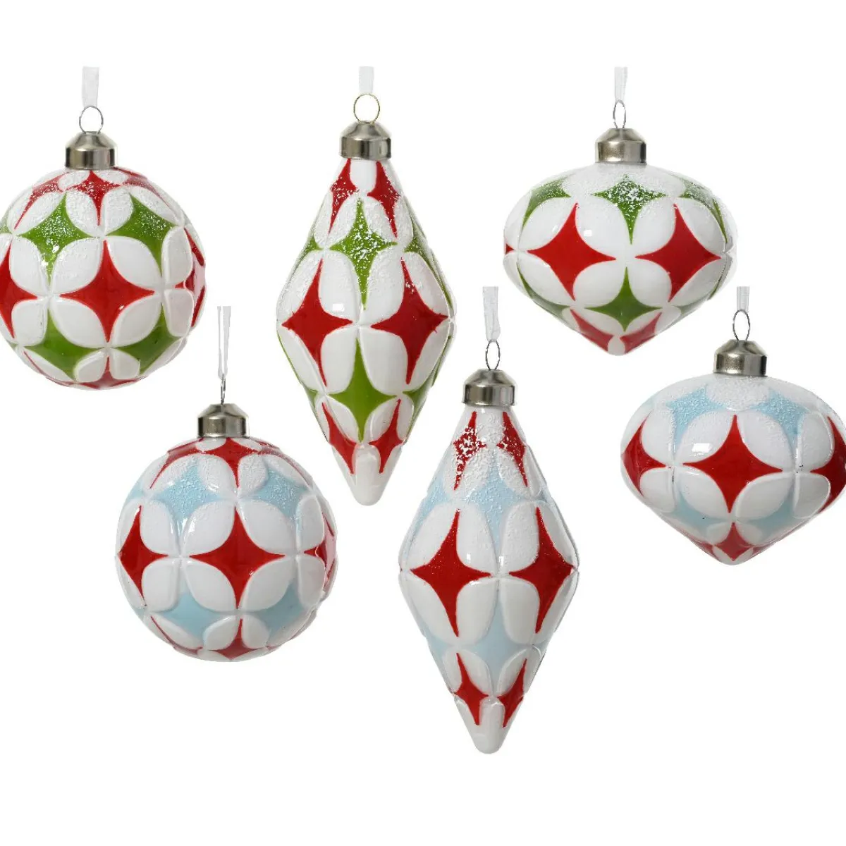 KAEMINGK Lot de 12 boules de Noël en verre (D80 mm) Winter time Multicolore Online