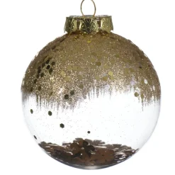KAEMINGK Lot de 12 boules de Noël transparentes (D80 mm) Zéli Or Discount