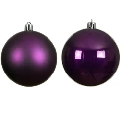 KAEMINGK Lot de 4 boules de Noël unies (D100 mm) Aravis Figue Violet Online