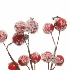 KAEMINGK Lot de 3 branches de baies (15 cm) Romancia enneigé Rouge